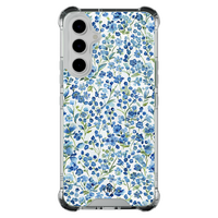 Casimoda Samsung Galaxy A55 shockproof hoesje - Vintage blue floral