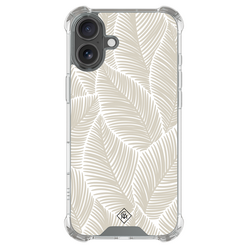 Casimoda iPhone 18 shockproof hoesje - Palmy leaves beige