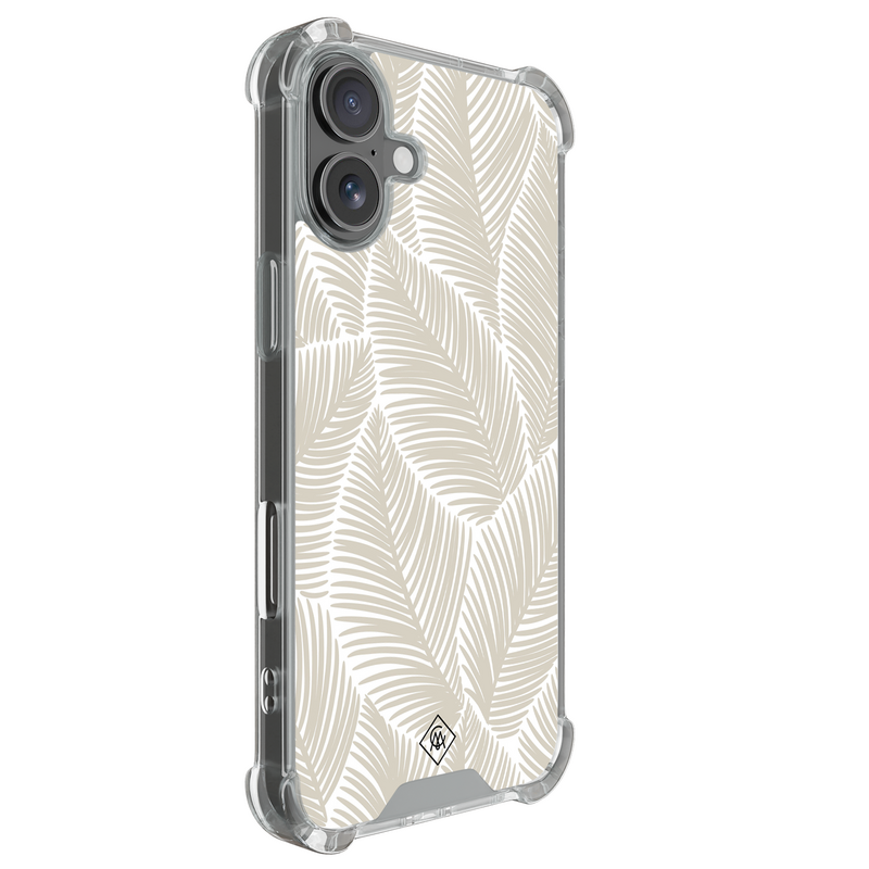 Casimoda iPhone 18 shockproof hoesje - Palmy leaves beige
