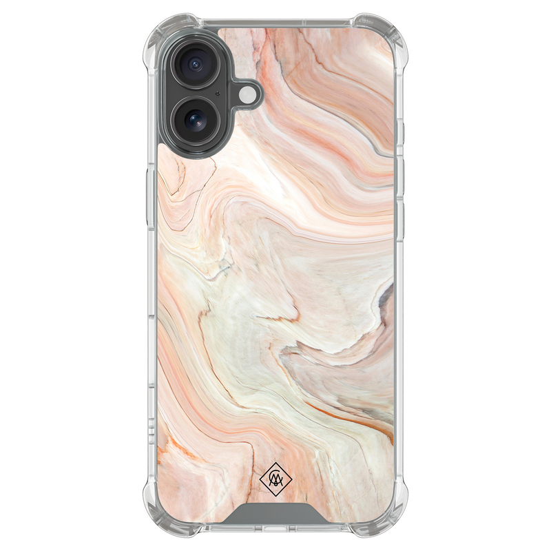 Casimoda iPhone 18 shockproof hoesje - Marmer waves
