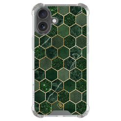 Casimoda iPhone 18 shockproof hoesje - Kubus groen
