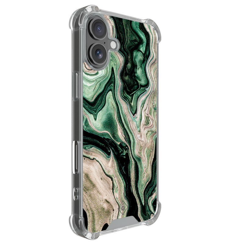 Casimoda iPhone 18 shockproof hoesje - Green waves