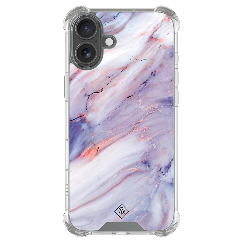 Casimoda iPhone 18 shockproof hoesje - Marmer paars
