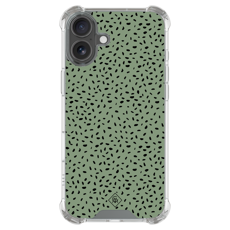 Casimoda iPhone 18 shockproof hoesje - Green confetti