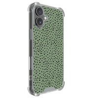 Casimoda iPhone 18 shockproof hoesje - Green confetti