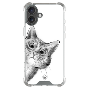 Casimoda iPhone 18 shockproof hoesje - Kat kiekeboe