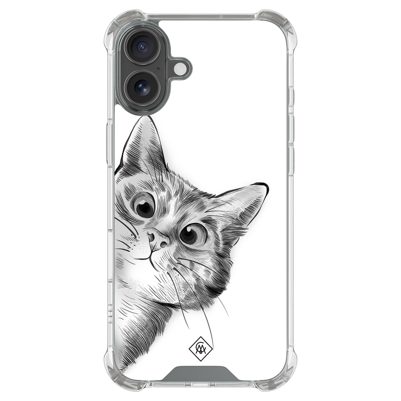 Casimoda iPhone 18 shockproof hoesje - Kat kiekeboe