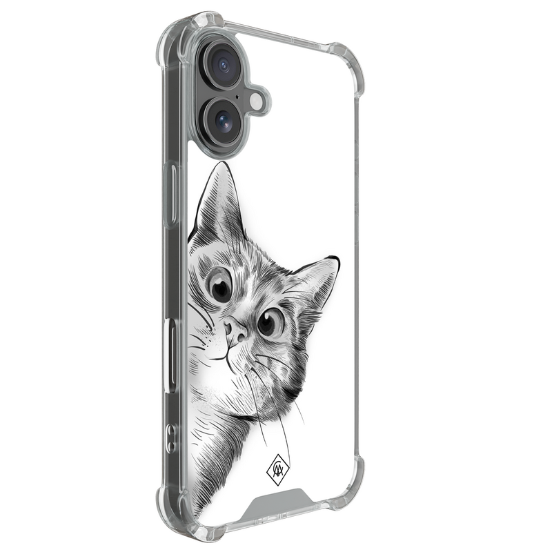 Casimoda iPhone 18 shockproof hoesje - Kat kiekeboe