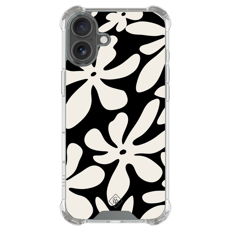 Casimoda iPhone 18 shockproof hoesje - Noir bloom