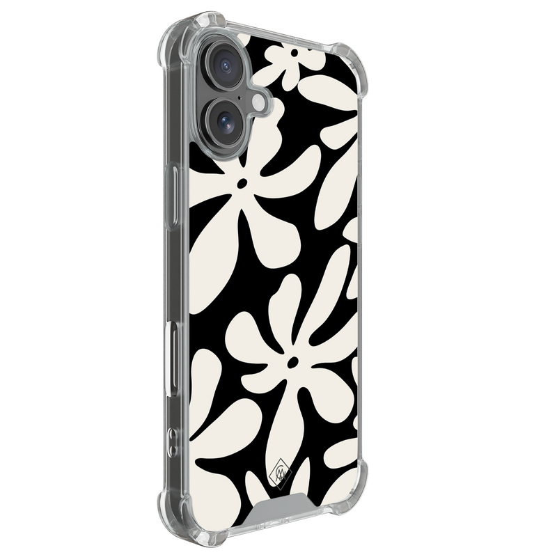 Casimoda iPhone 18 shockproof hoesje - Noir bloom