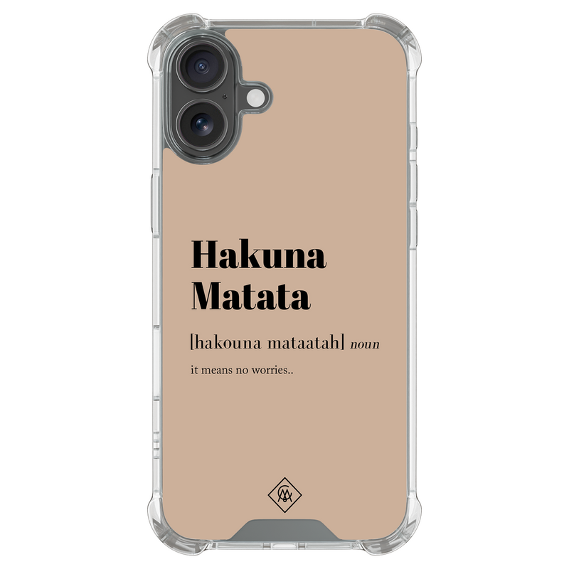 Casimoda iPhone 18 shockproof hoesje - Hakuna matata