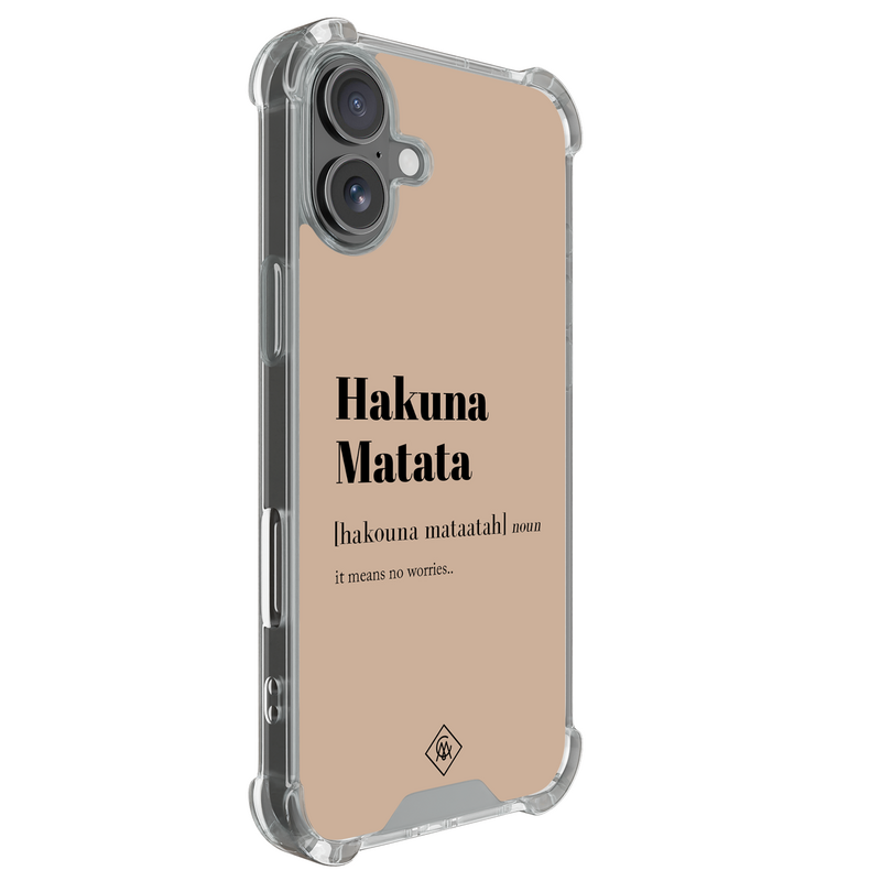 Casimoda iPhone 18 shockproof hoesje - Hakuna matata