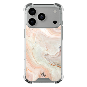 Casimoda iPhone 18 Pro shockproof hoesje - Marmer waves