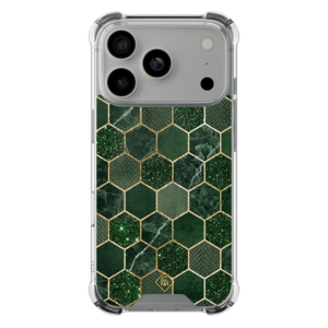 Casimoda iPhone 18 Pro shockproof hoesje - Kubus groen