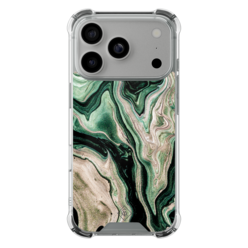 Casimoda iPhone 18 Pro shockproof hoesje - Green waves