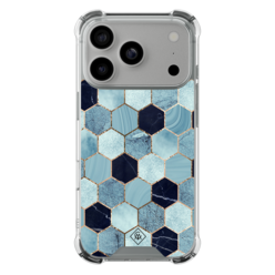 Casimoda iPhone 18 Pro shockproof hoesje - Blue cubes