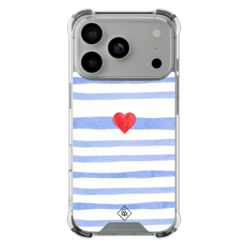 Casimoda iPhone 18 Pro shockproof hoesje - Blue love lines