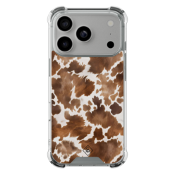 Casimoda iPhone 18 Pro shockproof hoesje - Koeienprint