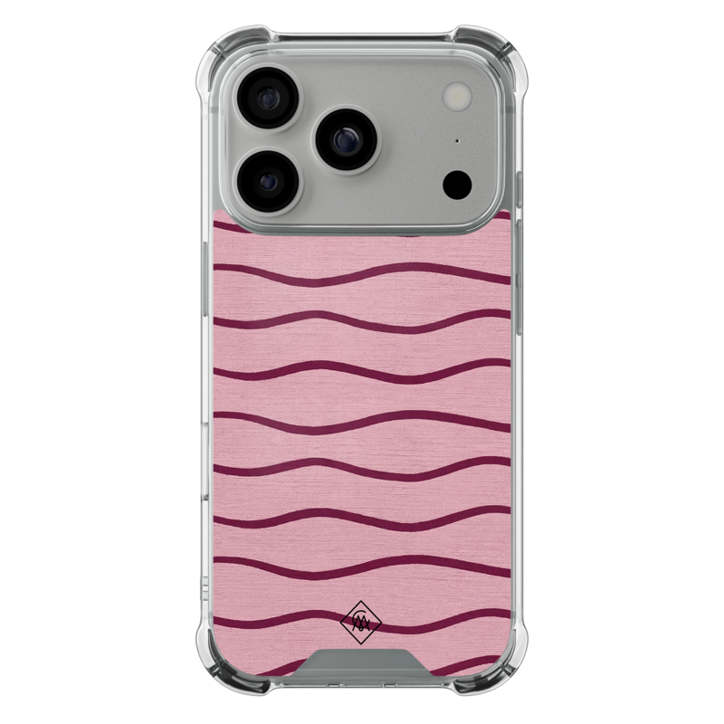 Casimoda iPhone 18 Pro shockproof hoesje - Soft stripes