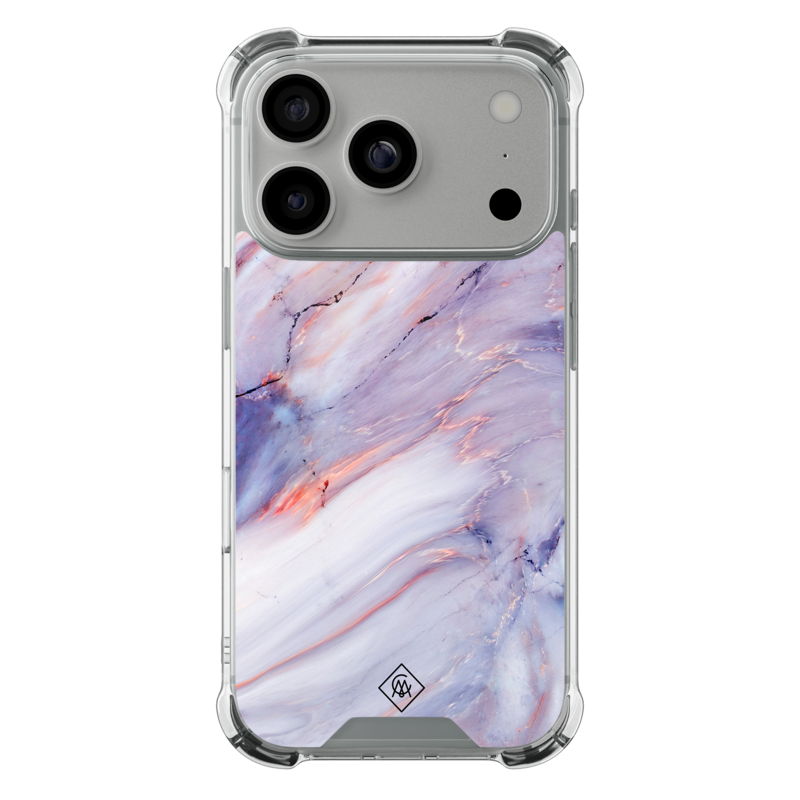 Casimoda iPhone 18 Pro shockproof hoesje - Marmer paars