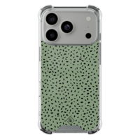 Casimoda iPhone 18 Pro shockproof hoesje - Green confetti