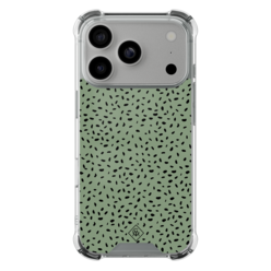 Casimoda iPhone 18 Pro shockproof hoesje - Green confetti
