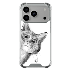 Casimoda iPhone 18 Pro shockproof hoesje - Kat kiekeboe
