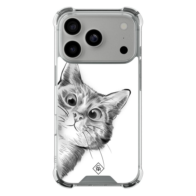 Casimoda iPhone 18 Pro shockproof hoesje - Kat kiekeboe