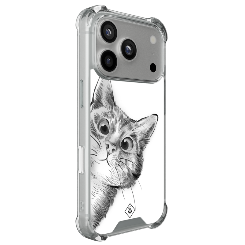 Casimoda iPhone 18 Pro shockproof hoesje - Kat kiekeboe