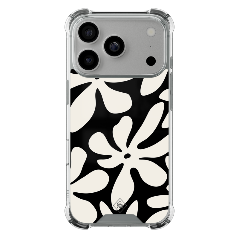 Casimoda iPhone 18 Pro shockproof hoesje - Noir bloom