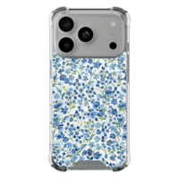 Casimoda iPhone 18 Pro shockproof hoesje - Vintage blue floral