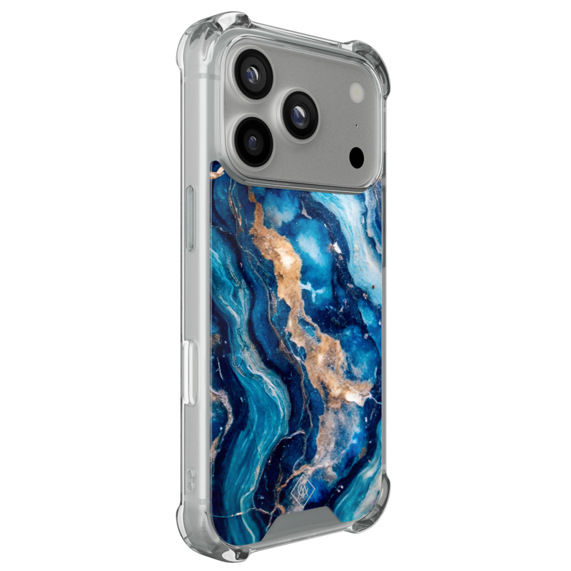 Casimoda iPhone 18 Pro shockproof hoesje - Ocean marble