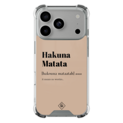 Casimoda iPhone 18 Pro shockproof hoesje - Hakuna matata