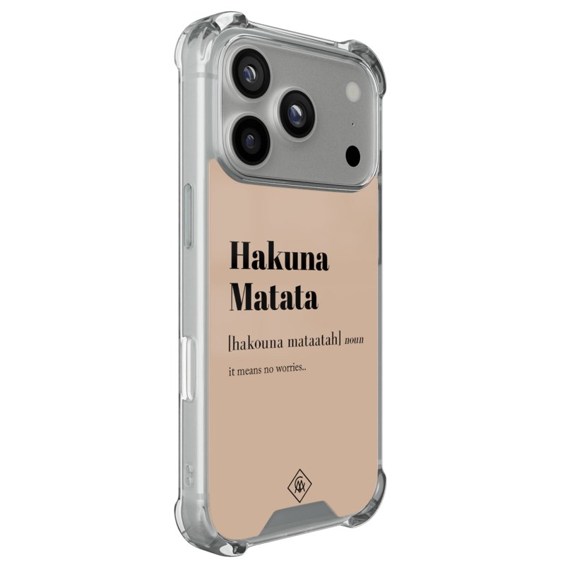 Casimoda iPhone 18 Pro shockproof hoesje - Hakuna matata