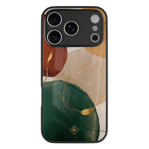 Casimoda iPhone 18 Pro glazen hardcase - Earthy luxe