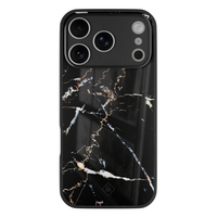 Casimoda iPhone 18 Pro glazen hardcase - Marmer zwart