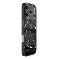 Casimoda iPhone 18 Pro glazen hardcase - Marmer zwart