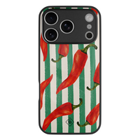 Casimoda iPhone 18 Pro glazen hardcase - Hot pepper vibes