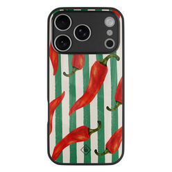 Casimoda iPhone 18 Pro glazen hardcase - Hot pepper vibes