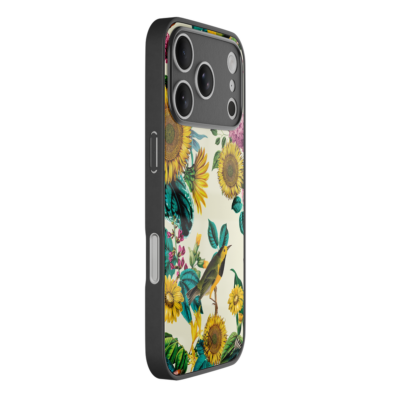 Casimoda iPhone 18 Pro glazen hardcase - Sunflowers