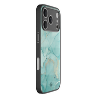Casimoda iPhone 18 Pro glazen hardcase - Touch of mint