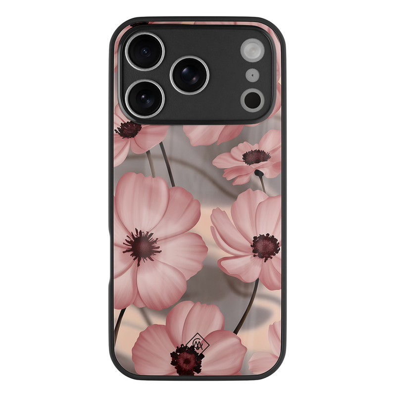 Casimoda iPhone 18 Pro glazen hardcase - Soft bloom pink