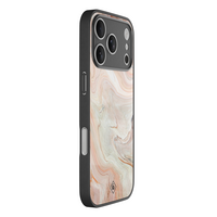 Casimoda iPhone 18 Pro glazen hardcase - Marmer waves