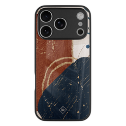 Casimoda iPhone 18 Pro glazen hardcase - Abstract terracotta