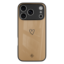 Casimoda iPhone 18 Pro glazen hardcase - Hart bruin