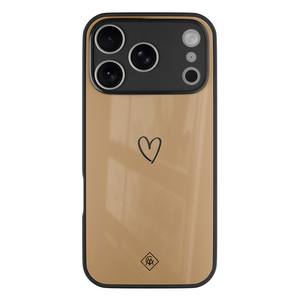 Casimoda iPhone 18 Pro glazen hardcase - Hart bruin