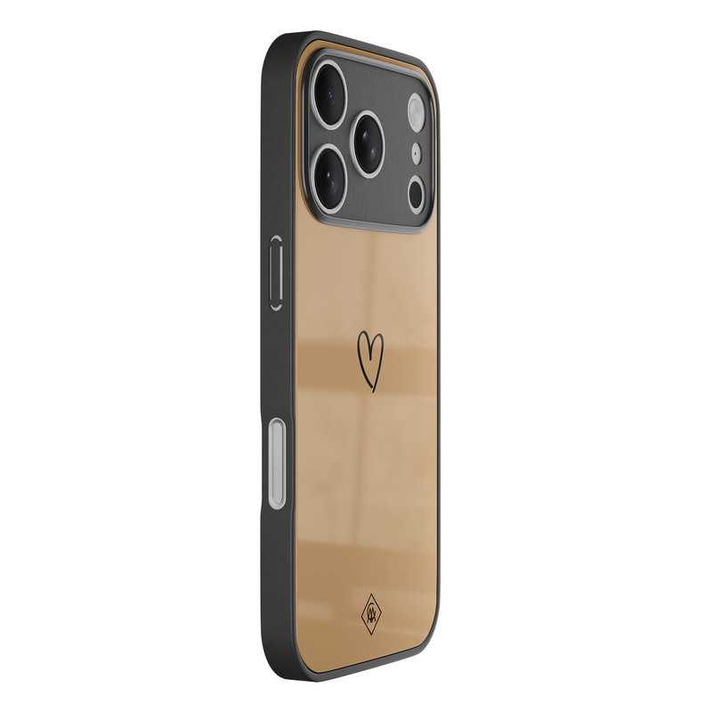 Casimoda iPhone 18 Pro glazen hardcase - Hart bruin