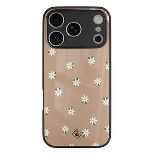 Casimoda iPhone 18 Pro glazen hardcase - Sweet daisies