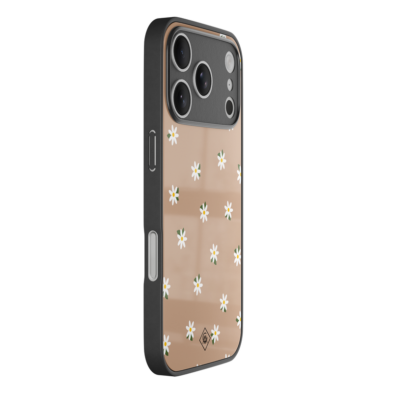Casimoda iPhone 18 Pro glazen hardcase - Sweet daisies