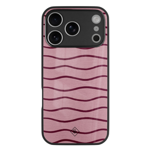 Casimoda iPhone 18 Pro glazen hardcase - Soft stripes